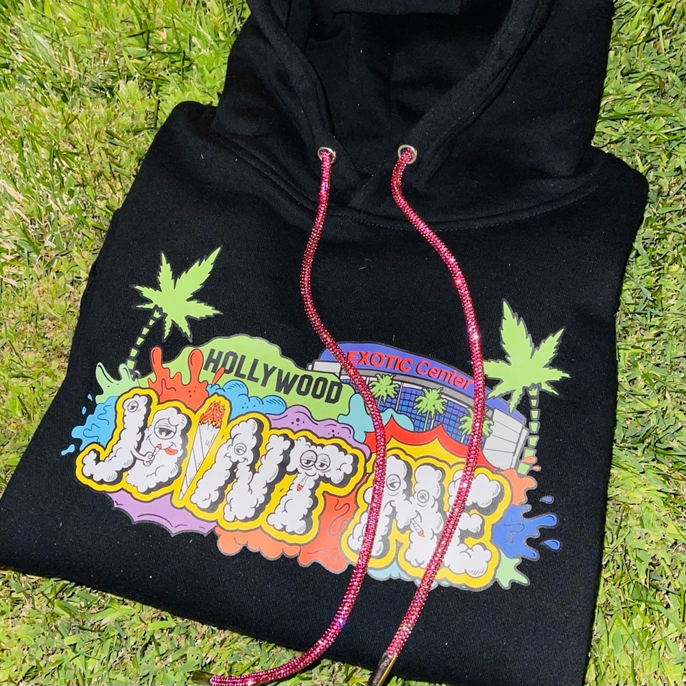 JOINT ME 💕 PINK CRYSTAL HOODIE SWAROVSKI
